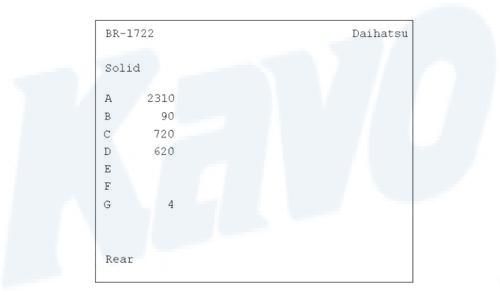 KAVO PARTS Piduriketas BR-1722